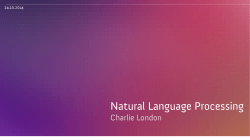 Natural Language Processing
