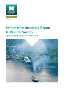 Informative Inventory Report (IIR) 2016 Norway