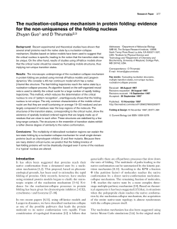 The nucleation-collapse mechanism in protein folding