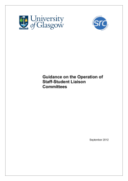 Guidance on the Operation of Staff