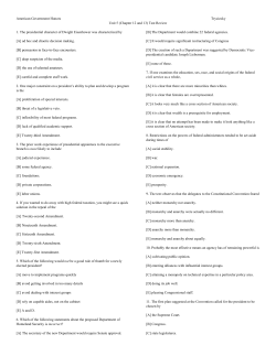 American Government Honors Tryciecky Unit 5 (Chapter 12 and 13