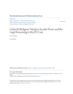 Unlawful Religion? Modern Secular Power and the Legal