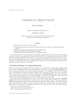 Chemical Reactions