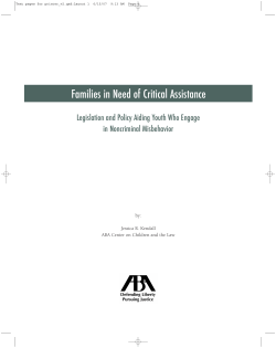 Families in Need of Critical Assistance