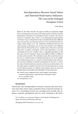 Interdependence Between Social Values and National Performance