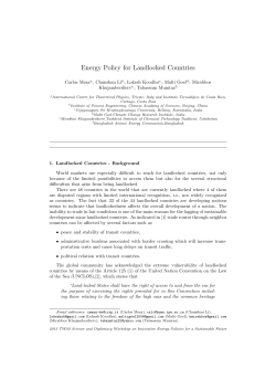 Final paper: A landlocked country with strained ties with its