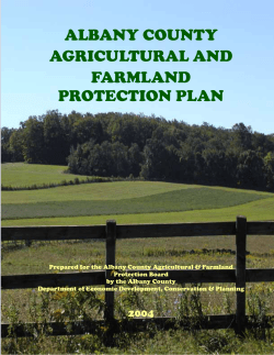 Albany County Agricultural and Farmland Protection Plan