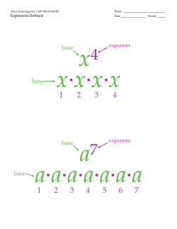 Exponents Defined - S3 amazonaws com