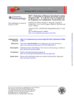 HIV-1 Infection of Human Intestinal Lamina Propria CD4 T Cells In