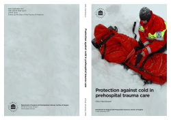 Protection against cold in prehospital trauma care