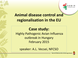 Animal disease control and regionalisation in the EU