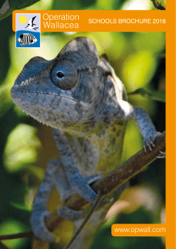 Operation Wallacea 2018 Schools Brochure