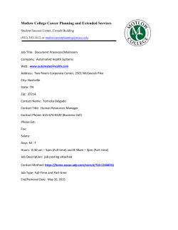 Motlow College Career Planning and Extended Services