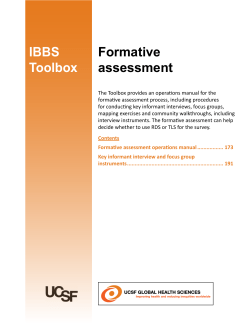 Formative assessment operations manual