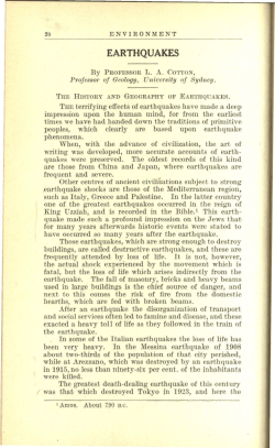 earthquakes - Sydney Open Journals online