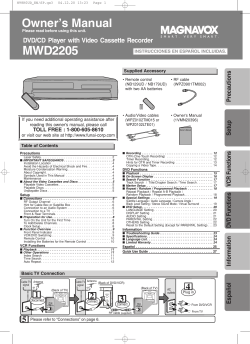DVD/CD Player with Video Cassette Recorder MWD2205