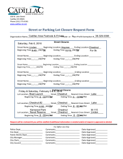 Street or Parking Lot Closure Request Form