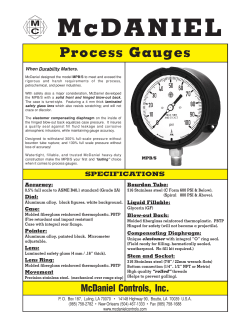 PROCESS GAUGES BRO. #2 - Marshall Instruments, Inc.