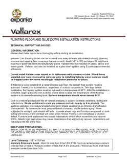 floating floor and glue down installation instructions