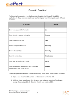 SmartArt Practical - JISC Design Studio