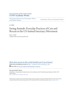 Saving Animals: Everyday Practices of Care and Rescue in the US