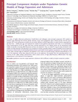 Principal Component Analysis under Population Genetic Models of