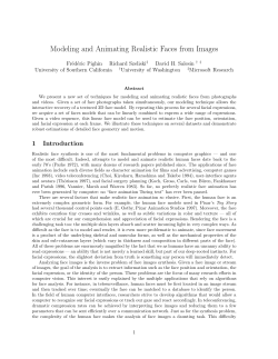 Modeling and Animating Realistic Faces from Images