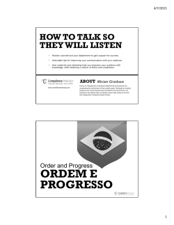 Presentation - Health Care Compliance Association