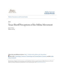 Texas Sheriff Perceptions of the Militia Movement