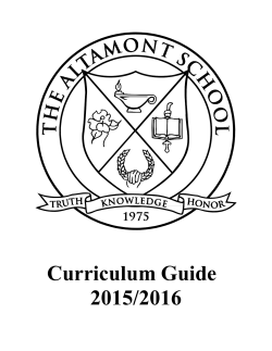 Curriculum Guide 2015/2016