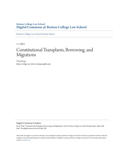 Constitutional Transplants, Borrowing, and Migrations
