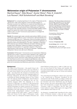 Melanesian origin of Polynesian Y chromosomes
