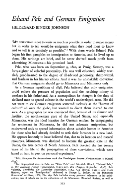 Eduard Pelz and German emigration. - Collections