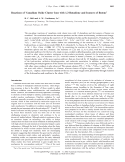 Reactions of Vanadium Oxide Cluster Ions with 1, 3