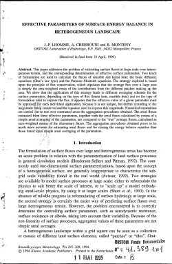 Effective parameters of surface energy balance in heterogeneous