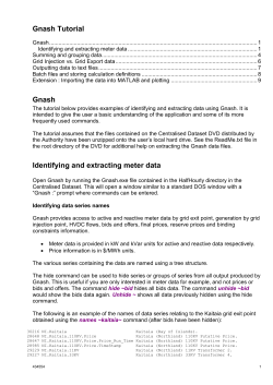 Gnash Tutorial Gnash Identifying and extracting meter data