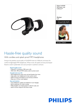 SA4ACT04KN/97 Philips MP3 player with FullSound&trade;