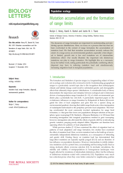 Mutation accumulation and the formation of range limits