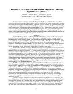 Changes in the Self-Efficacy of Student Teachers Engaged