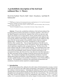 A probabilistic description of the bed load sediment flux