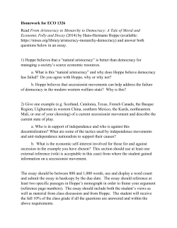 Homework for ECO 1326 Read From Aristocracy to Monarchy to