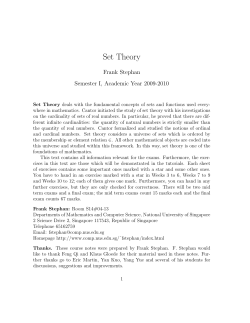 Set Theory - NUS School of Computing