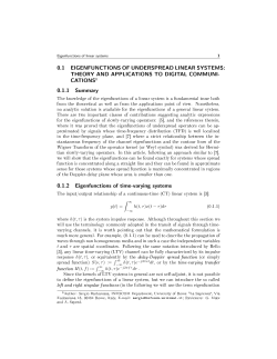 0.1 EIGENFUNCTIONS OF UNDERSPREAD LINEAR SYSTEMS