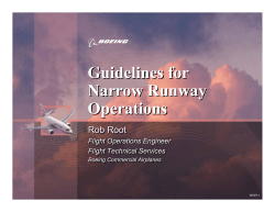 Guidelines for Narrow Runway Operations