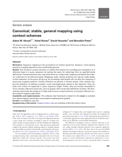 Canonical, stable, general mapping using