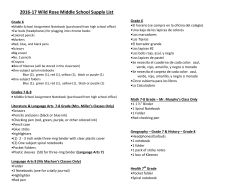 MS Supply List 2016/2017 - Wild Rose School District