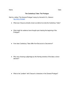 Canterbury Tales Prologue