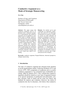 Conductive Argument as a Mode of Strategic Maneuvering