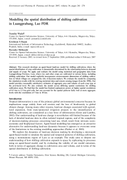 Modelling the spatial distribution of shifting cultivation in