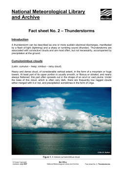 Fact Sheet No.2: Thunderstorms